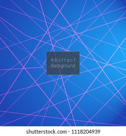 Abstract blue gradient with crossed lines, vector illustration