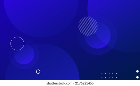abstract blue gradient curve shapes. Trendy modern gradient liquid shape composition with geometric dot circle line detail element vector illustration design