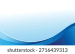  Abstract Blue gradient curved frame border template business on white Background.Dynamic gradient blue waves flowing decoration