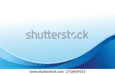  Abstract Blue gradient curved frame border template business on white Background.Dynamic gradient blue waves flowing decoration