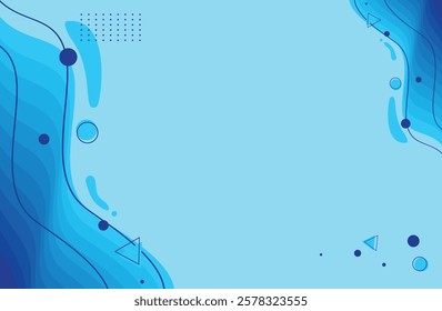 Abstract blue gradient curved wave background EPS.10