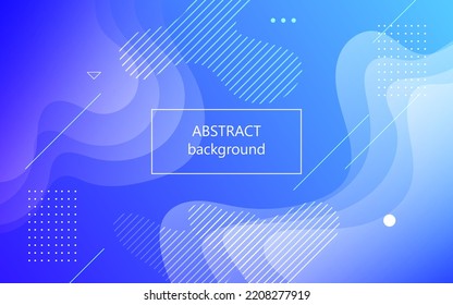 abstrakter, blauer Farbverlauf-Hintergrund dynamischer, geometrischer Geometrie. eps10 Vektor