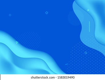 Abstract blue gradient flat design vector background