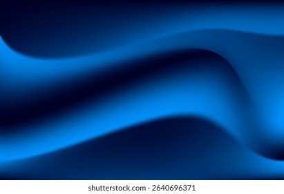 Abstract blue gradient flowing wave