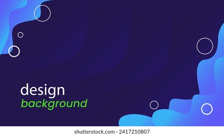 Abstract blue gradient fluid wave background. Modern background design. Creative banner design with wave shapes for template.