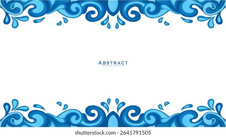 Abstract blue gradient fluid wave background vector with geometric shapes. Modern futuristic background. Can be used for landing page, book cover, brochure, flyer, magazine, any branding, banner, head