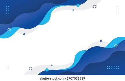 Abstrakte blaue Farbverlauf Fluid wellige Formen Frame Banner Vorlage Business geometrischen Hintergrund