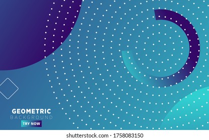 abstract blue gradient geometric background banner design.