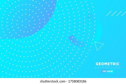 diseño de banner de fondo geométrico de gradiente azul abstracto.