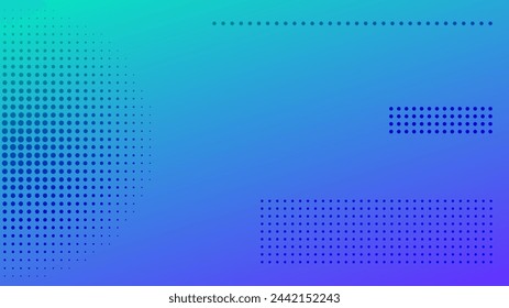 Abstract blue gradient geometric background with dots. Header banner. Bright abstract presentation backdrop. Vector illustration