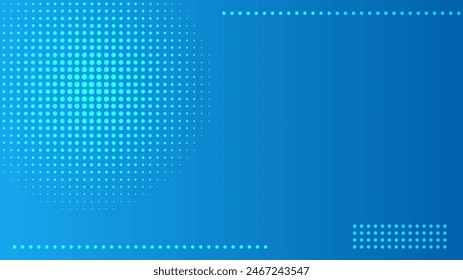 Abstract blue gradient geometric background with dots. Header banner. Bright abstract presentation backdrop. Vector illustration