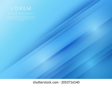 Abstrakter, blauer Farbverlauf-geometrischer diagonaler Hintergrund. Sie können für Werbung, Poster, Vorlage, Geschäftspräsentation. Vektorgrafik