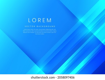 Abstract blue gradient geometric diagonal background. Minimal style. You can use for ad, poster, template, business presentation. Vector illustration