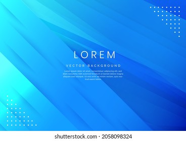 Abstrakter, blauer Farbverlauf-geometrischer diagonaler Hintergrund. Sie können für Werbung, Poster, Vorlage, Geschäftspräsentation. Vektorgrafik