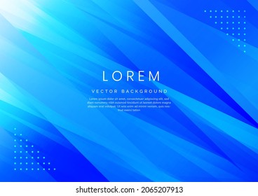 Abstract blue gradient geometric diagonal background. You can use for ad, poster, template, business presentation. Vector illustration