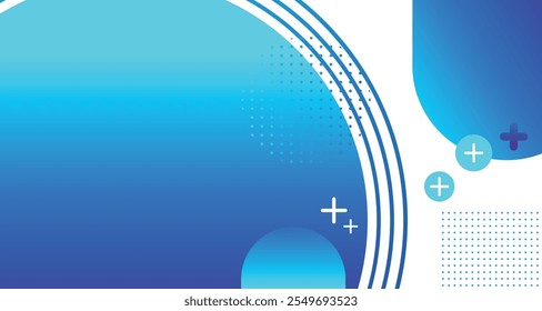 Abstract blue gradient geometric shape circle background. Modern futuristic background. Can be use for landing page, book covers, brochures, flyers, magazines, any brandings, banners, headers, present