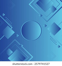 Abstract blue gradient geometric shape circle background. Modern futuristic background. Can be use for landing page, book covers, banners, headers, presentations, and wallpaper backgrounds