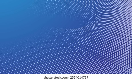 Abstract blue gradient with halftone background for backdrop or presentation