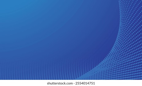 Abstract blue gradient with halftone background for backdrop or presentation