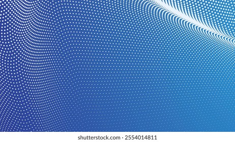 Abstract blue gradient with halftone background for backdrop or presentation