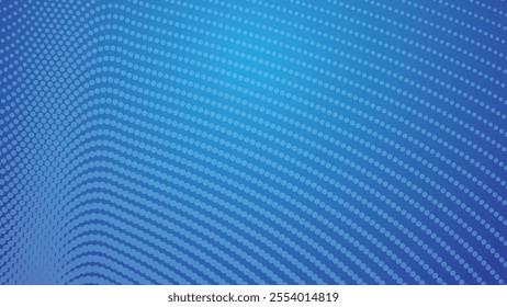 Abstract blue gradient with halftone background for backdrop or presentation