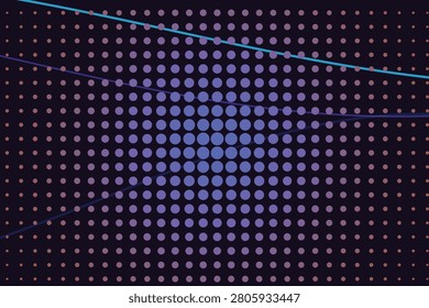 Abstract blue gradient halftone pattern with curved light trail bluegradient dots lighttrail