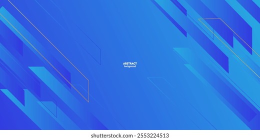 Abstrakte blaue Farbverlauf-Illustration Hintergrund mit 3D-Ansicht blaues Rechteck Muster. Dynamisches und luxuriöses Design EPS10