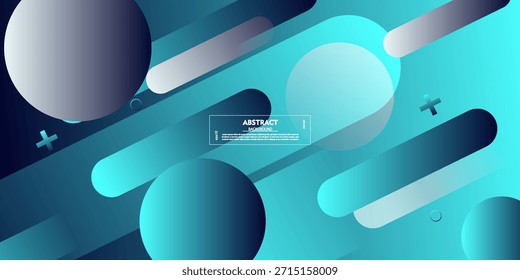 Abstrakter blauer Farbverlauf-Illustrationshintergrund mit einem einfachen Muster überlappender Rechtecke mit 3D-Darstellung. Vektor EPS10