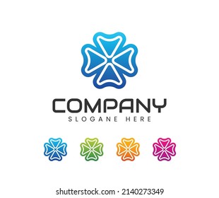 Abstract blue gradient  logo design