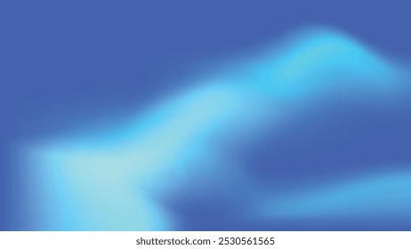 Abstract blue gradient mesh background with wave design and copy space. Vector illustration
