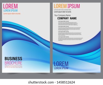 Abstract blue gradient modern annual report flyer Brochure leaflet, the presentation cover, magazine advertising. cover with an abstract background. vector template layout of A4 format