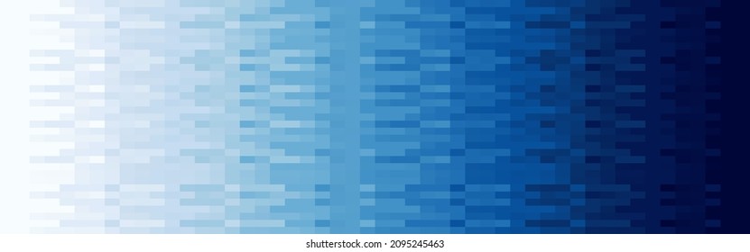 Abstract blue gradient mosaic banner background. Vector illustration.