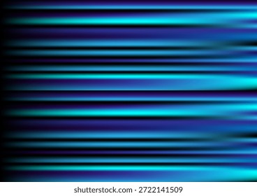 Fundo de vetor de linhas de movimento de gradiente azul abstrato com listras brilhantes e contraste escuro, ideal para design futurista, conceitos de tecnologia, visuais de efeito de velocidade digital.