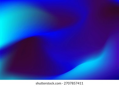 Abstract Blue Gradient With Neon Light Waves for Modern Digital Art, Wallpaper, and Backgrounds