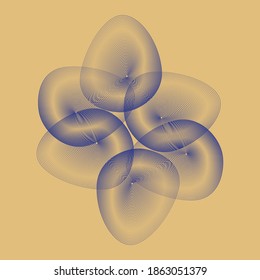 Abstract blue gradient ovals as a background