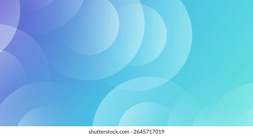 Abstract Blue Gradient with Overlapping Circles Background