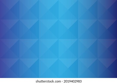 Abstract blue gradient polygon template background. Triangle pattern design with crystal shape 3d style. design for business, cover, wallpaper, backdrop, cover, and graphic design.