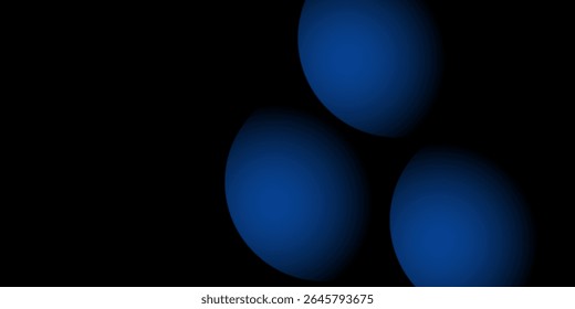 Fundo de cartaz do gradiente azul abstrato . Modelo de capa de estilo minimalista com perspectiva vibrante círculos geométricos 3d formas, ilustração vetorial