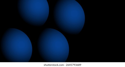 Fundo de cartaz do gradiente azul abstrato . Modelo de capa de estilo minimalista com perspectiva vibrante círculos geométricos 3d formas, ilustração vetorial