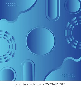 Abstract blue gradient random geometric shape circle background. Modern futuristic background. Can be use for landing page, headers, presentations, and wallpaper backgrounds