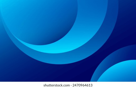 Abstract blue gradient shapes background. Vector illustration