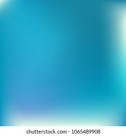 Abstract blue gradient. Smooth blurred background. Website texture backdrop. Plain dreamy design. Mesh background. Abstract modern style. Bright eco gradient. Plain mesh illustration. Blue vector.