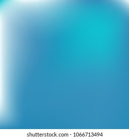 Abstract blue gradient. Smooth blurred background. Website texture backdrop. Plain dreamy design. Mesh background. Abstract modern style. Bright eco gradient. Plain mesh illustration. Blue vector.