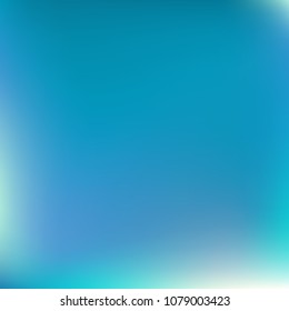 Abstract blue gradient. Smooth blurred background. Website texture backdrop. Plain dreamy design. Mesh background. Abstract modern style. Bright eco gradient. Plain mesh illustration. Blue vector.