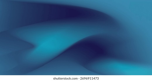 Abstract Blue Gradient with Smooth Transitions and Soft Curves