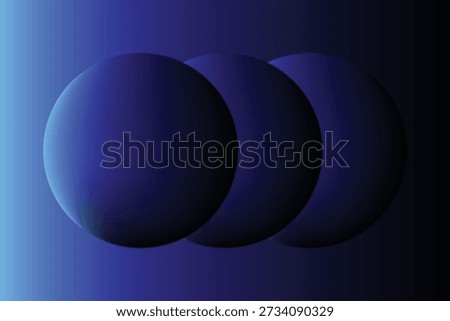 Abstract Blue Gradient Spheres on Dark Background