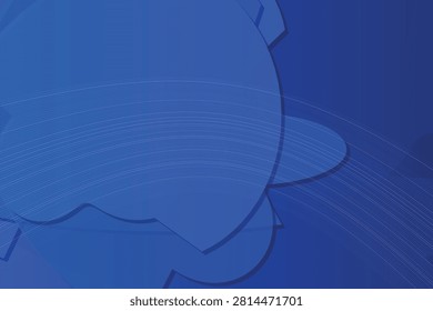 Abstract blue gradient swirls with dynamic curved lines