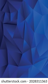 Abstract blue gradient triangles of different sizes - Vector illustration