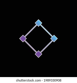 Abstraktes blaues Farbverlauf-Vektorsymbol