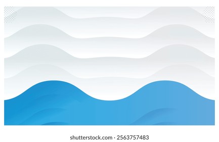 Abstract Blue Gradient Wave Background